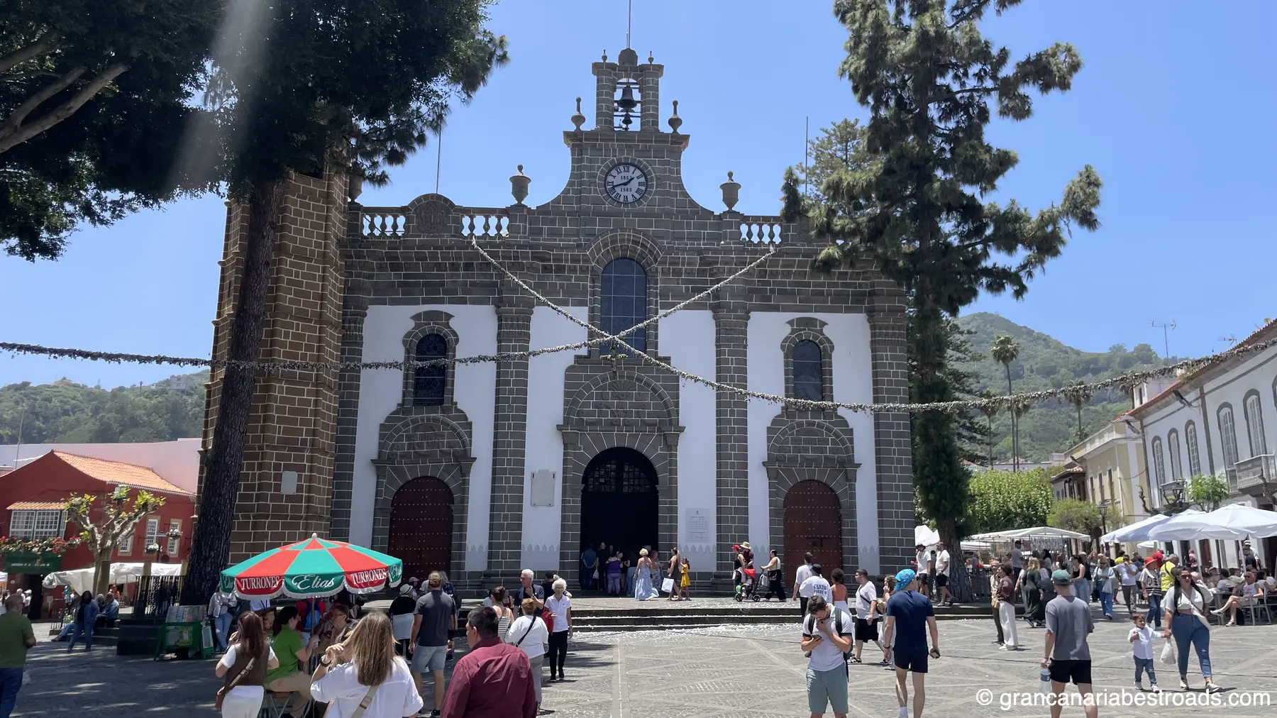 The main façade of the Basilica