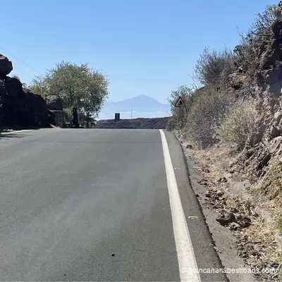 GC 60: the crest of the hill from which the view suddenly opens up to Tenerife’s Mount Teide